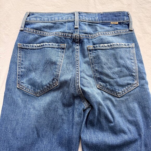 Mother Denim High-Waisted Straight-Leg Jeans sz 27 The Rambler Sneak - Picture 12 of 12